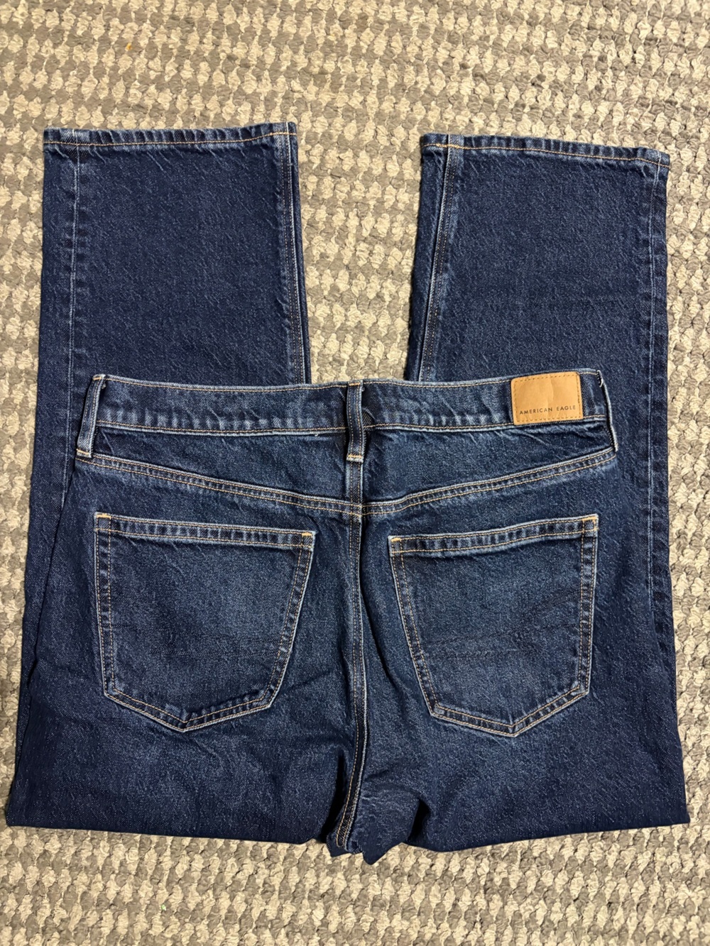 American Eagle Outfitters super high rise Ankle Straight Jeans 10 short